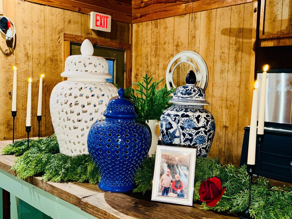 80th birthday welcome sign and cake